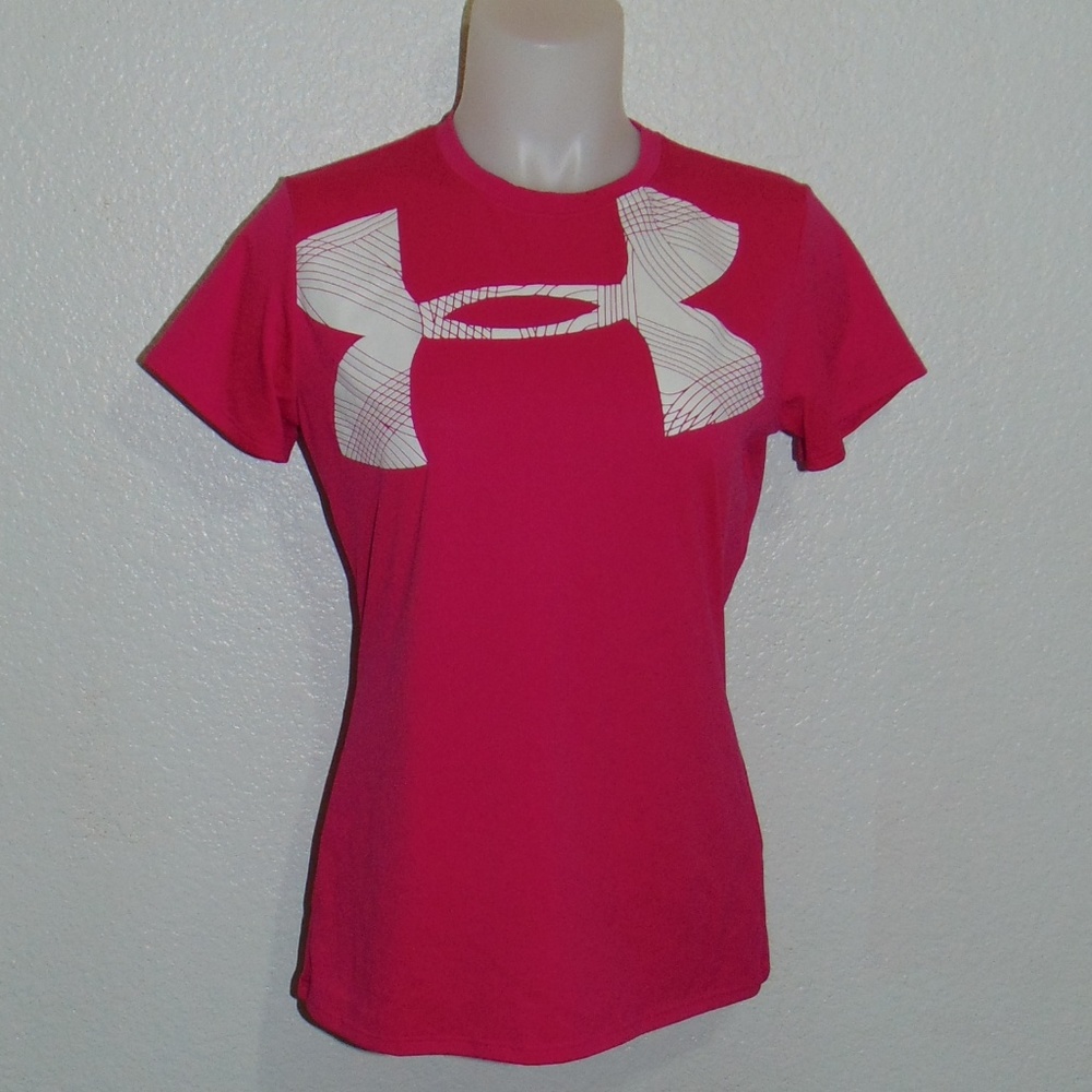 Under Armour Pink Heat Gear T-Shirt (S)